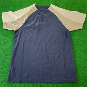 Alleson Athletic‎ Youth Baseball Jersey Short Sleeve Navy Gray White Size S